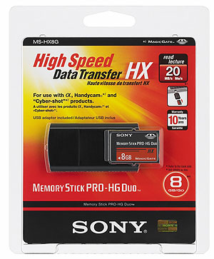 Foto  von Sonys MS PRO-HG Duo HX mit 8 GB