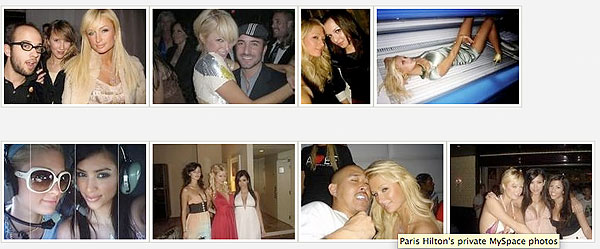 Fotos aus Paris Hiltons MySpace-Profil