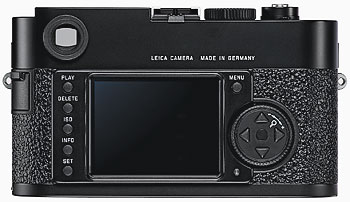 Foto der Rückseite der M9 von Leica