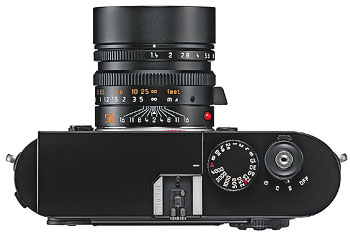 Foto der Oberseite der M9 von Leica