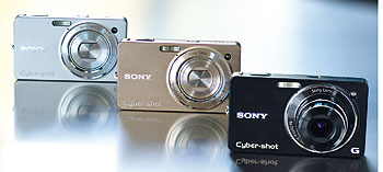 Foto der Farbvarianten der WX1 von Sony