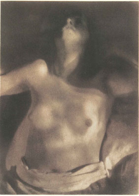 Foto Heinrich Kühn: Frauentorso im Sonnenlicht, um 1920; Bromölumdruck
