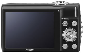 Foto der Rückseite der Coolpix S3000 von Nikon
