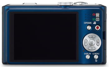 Foto der Rückseite der Lumix DMC-TZ10 von Panasonic
