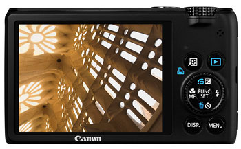 Foto der Rückseite der PowerShot S95 von Canon