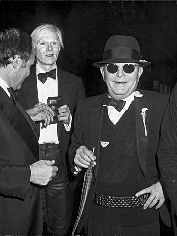 Foto Ron Galella: Lester Persky, Andy Warhol and Truman Capote, New York, December 1978