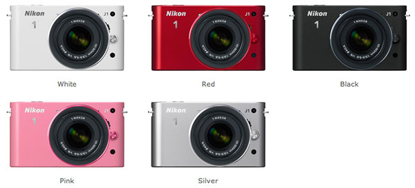 Farbvarianten der Nikon 1 J1