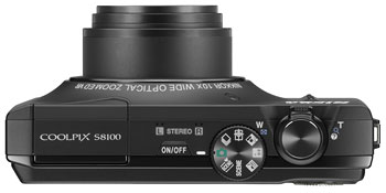 Foto der Oberseite der Coolpix S8100 von Nikon