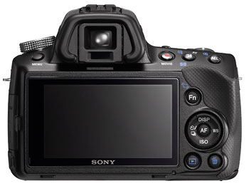 Foto der Rückseite der alpha SLT-A35 von Sony