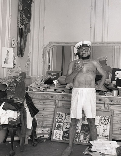Foto André Villers, Picasso als Popeye, Cannes 1957