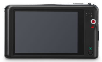 Foto der Rückseite der Lumix FX80 von Panasonic
