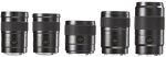 Foto von fünf Leica-S-Objektiven mit Zentralverschluss