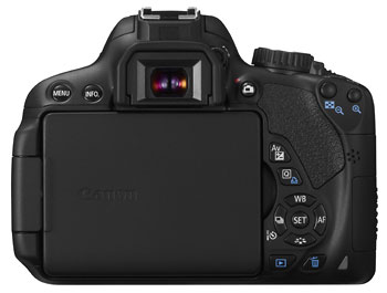 Foto der Rückseite der EOS 650D von Canon