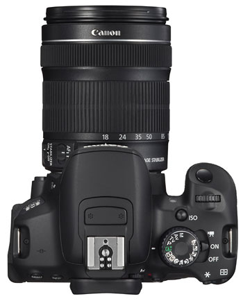 Foto der Oberseite der EOS 650D von Canon