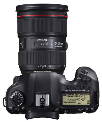 Foto der Oberseite der EOS 5D Mk III von Canon
