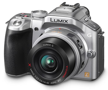 Foto der Lumix G5 in silberfarben
