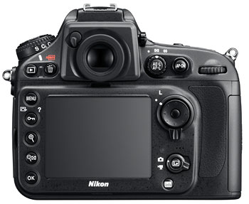 Foto der Rückseite der D800 von Nikon