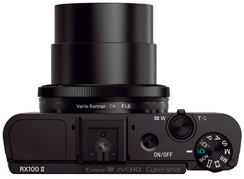 Foto der Oberseite der Cyber-shot RX100 II von Sony