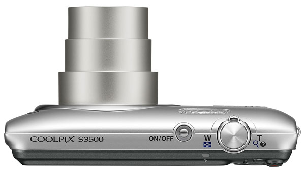 Foto der Oberseite der Coolpix S3500 von Nikon
