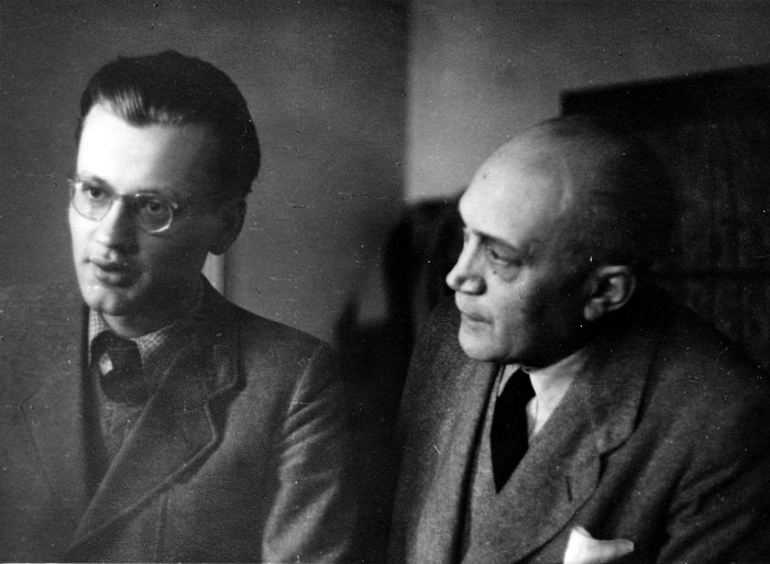 Foto Hans Joseph Schneider (links) und Josef August Schneider (ca. 1948)
