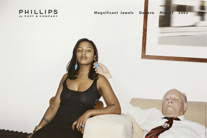 Foto Juergen Teller, Ed's Godmother, Stephanie Simon Hale and Artur Teller, Werbung für Phillips de Pury & Co Magnificent Jewels, London, 2005