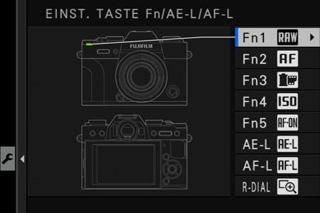 Fujifilm X-T20 Tastenbelegung