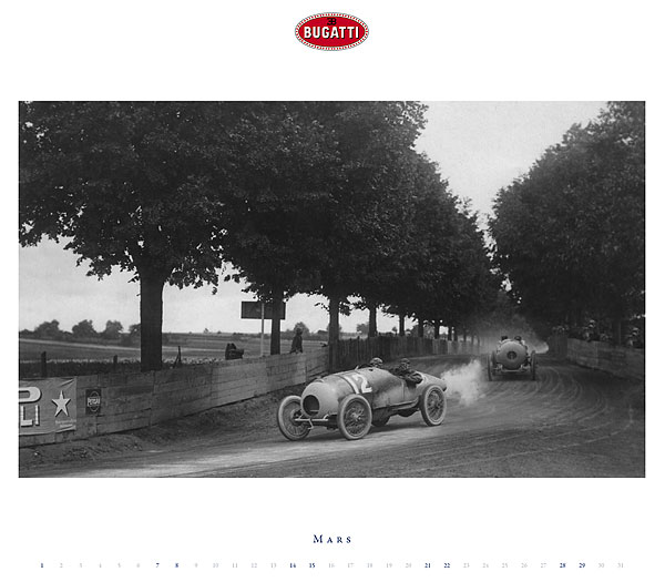 Kalender Bugatti - Les Pur Sangs des Automobiles