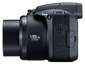 Foto der Seite der FinePix S2000HD von Fujifilm