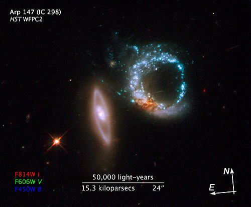 Arp 147; Foto Hubble Spece Telescope