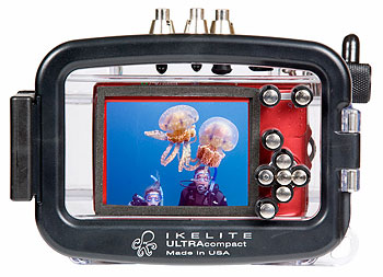 Foto der Rückseite des Ikelite ULTRAcompact-Gehäuses