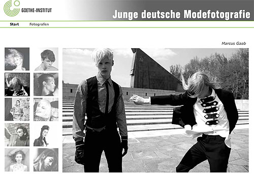 Screenshot Goethe-Institut - Junge deutsche Modefotografie, Foto Marcus Gaab