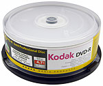 Foto der Spindel mit Kodak Professional Gold DVD