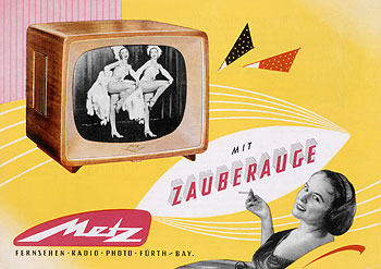Alte Metz-Anzeige für Fernsehgerät