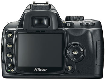 Die Nikon D60 von hinten