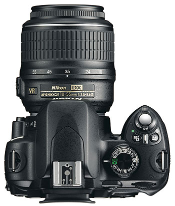 Nikon D60 in Aufsicht