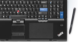 Foto des Wacom-Tablettchens des ThinkPad W700 von Lenovo