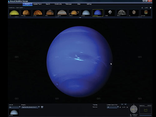 Screenshot WorldWide Telescope von Microsoft / Uranus
