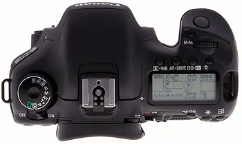 Foto der Oberseite der EOS 7D von Canon