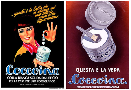 Werbeplakate für Fotokleber Coccoina