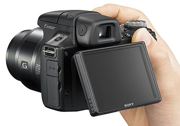 Foto der Rückseite der Cyber-shot DSC-HX1 von Sony