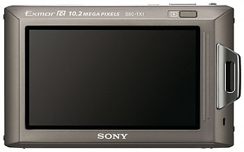 Foto der Rückseite der Cyber-shot DSC-TX1 von Sony