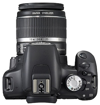 Foto der Oberseite der EOS 500D von Canon