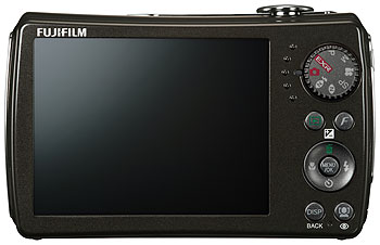 Foto der Rückseite der FinePix F200EXR von Fujifilm