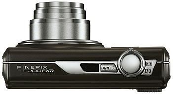 Foto der Oberseite der FinePix F200EXR von Fujifilm
