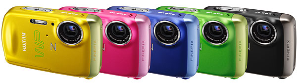 Foto der Farbvarianten der FinePix Z33WP von Fujifilm