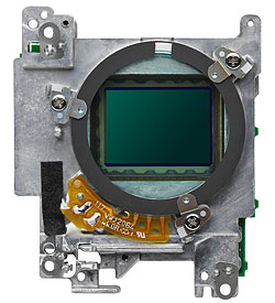 Foto des LiveMOS-Sensors der Lumix GH1 von Panasonic