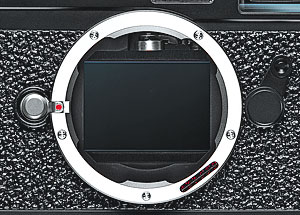 Foto mit Blick auf den Sensor der M9 von Leica