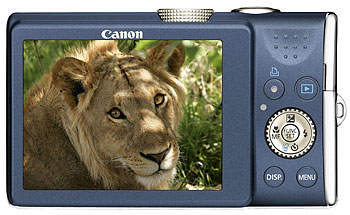 Foto der Rückseite der PowerShot SX200 IS von Canon
