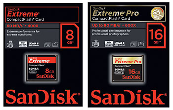 Foto der Packung von Extreme und Extreme Pro von SanDisk