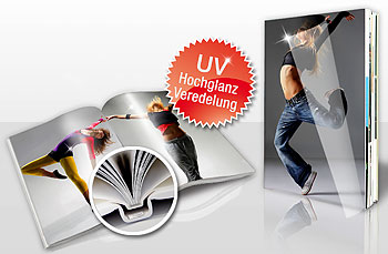 Fotobücher mit Hochglanz-UV-Veredelung von netfoto